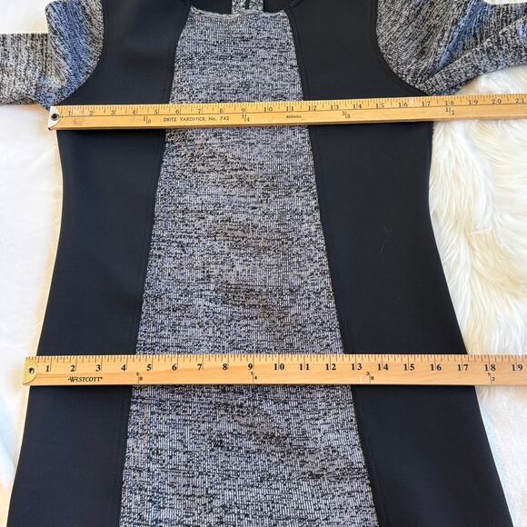 Calvin Klein Minimalist Colorblock Heather Knit Sheath Dress Work Chic M Scuba - Picture 9 of 10